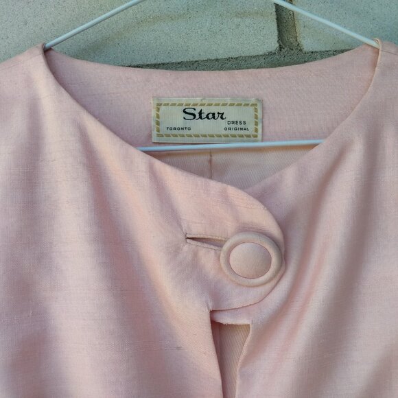 Vintage 60s Pink Bolero Dress Jacket 40"B Rockabilly Mid-Century Star Toronto - Picture 5 of 12
